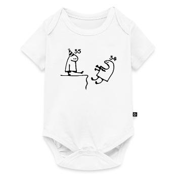 35 years: Farewell age 34 years, Happy 35th birthday - Baby Premium short-sleeve bodysuit - white - Front