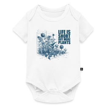 Life is Short Buy More Plants - Baby Premium short-sleeve bodysuit - white - Front