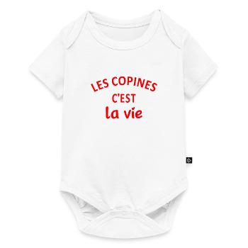 les copines c'est la vie - Body à manches courtes Premium Bébé - blanc - Devant