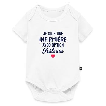 T-shirt je suis une infirmière avec option raleuse - Body à manches courtes Premium Bébé - blanc - Devant
