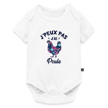 J'peux pas j'ai poule - Body à manches courtes Premium Bébé - blanc - Devant