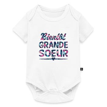 Bientôt grande soeur future grande soeur - Body à manches courtes Premium Bébé - blanc - Devant