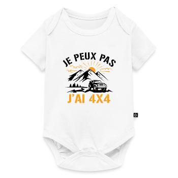 Je peux pas j'ai 4X4 - Body à manches courtes Premium Bébé - blanc - Devant