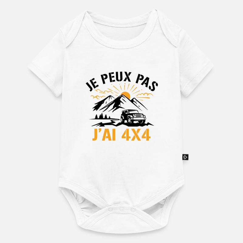 Je peux pas j'ai 4X4 - Body à manches courtes Premium Bébé - blanc