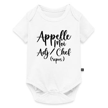 Appelle Moi Adjudant Chef - Body à manches courtes Premium Bébé - blanc - Devant