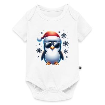 Pingouin Flocons de neige Noël Père Noël - Body à manches courtes Premium Bébé - blanc - Devant
