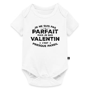 Valentin A name, an attitude Humor Valentine - Baby Premium short-sleeve bodysuit - white - Front
