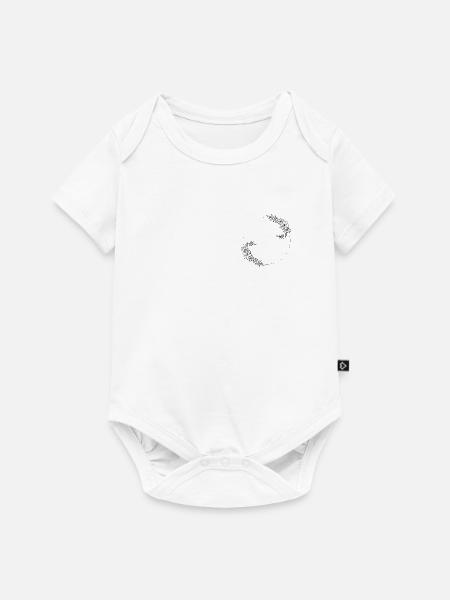 Blumen Rahmen - Baby Premium Kurzarmbody - Weiß