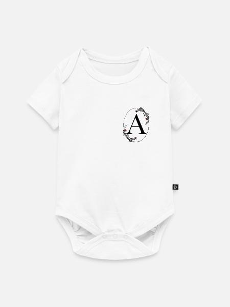 Buchstabe A - Baby Premium Kurzarmbody - Weiß