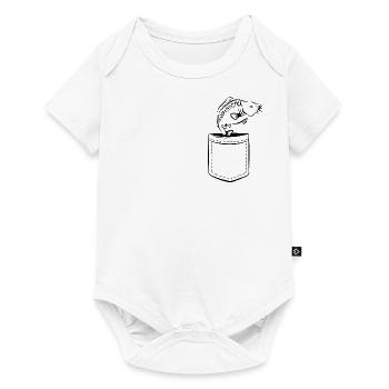 My carp in my pocket - breast pocket - Baby Premium short-sleeve bodysuit - white - Front