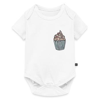 Cupcake mit Herz - Baby Premium Kurzarmbody - Weiß - Vorne