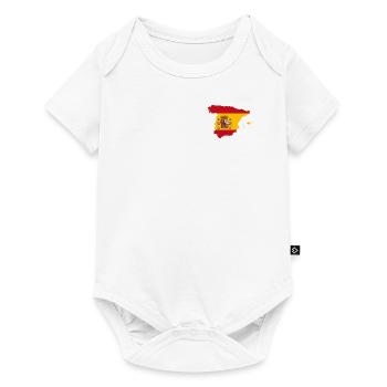 Pays espagnol combiné avec le drapeau - Body à manches courtes Premium Bébé - blanc - Devant