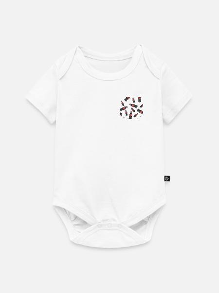 Brusttasche Cola Geschenk Idee - Baby Premium Kurzarmbody - Weiß