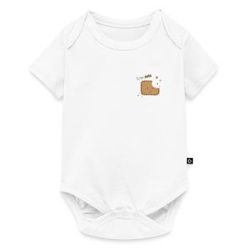 Scherzkeks-Design: Lustiger Cartoon-Keks - Baby Premium Kurzarmbody - Weiß - Vorne