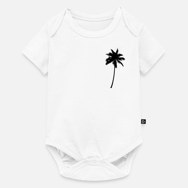 Palmier - Palmier Palmier Noir - Body à manches courtes Premium Bébé - blanc