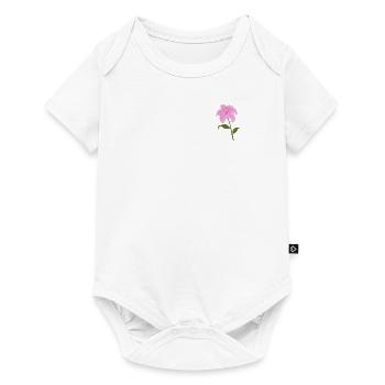 Geburtsblume Mai Lilie - Baby Premium Kurzarmbody - Weiß - Vorne