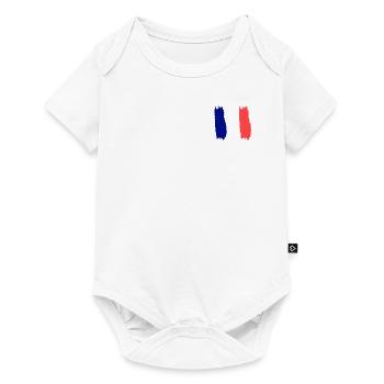 BLUE WHITE RED 🇫🇷 - Baby Premium short-sleeve bodysuit - white - Front
