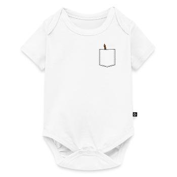Poche poitrine avec crayon - Body à manches courtes Premium Bébé - blanc - Devant