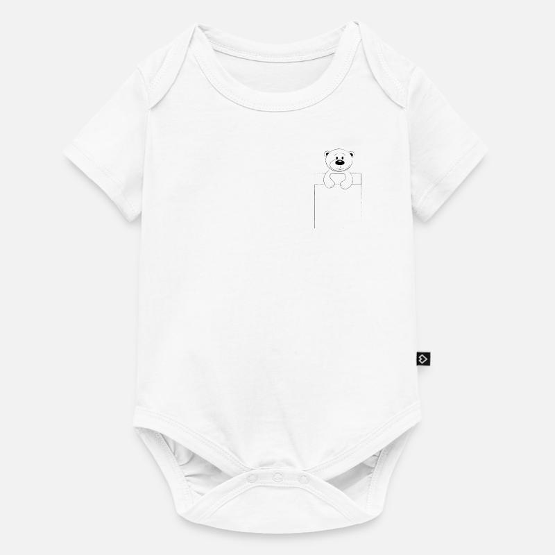 Bear in bed - Baby Premium short-sleeve bodysuit - white