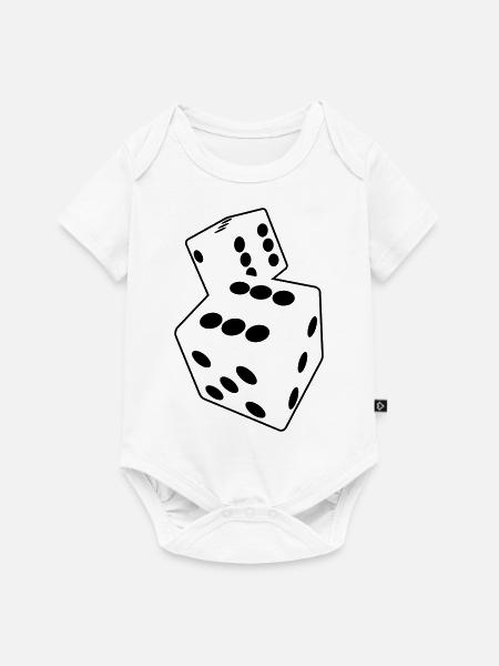 würfel - Baby Premium Kurzarmbody - Weiß