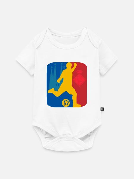 Barcelona - Baby Premium Kurzarmbody - Weiß