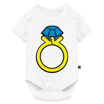 diamond ring - Baby Premium short-sleeve bodysuit - white - Front