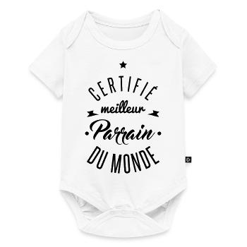 meilleur parrain - Body à manches courtes Premium Bébé - blanc - Devant