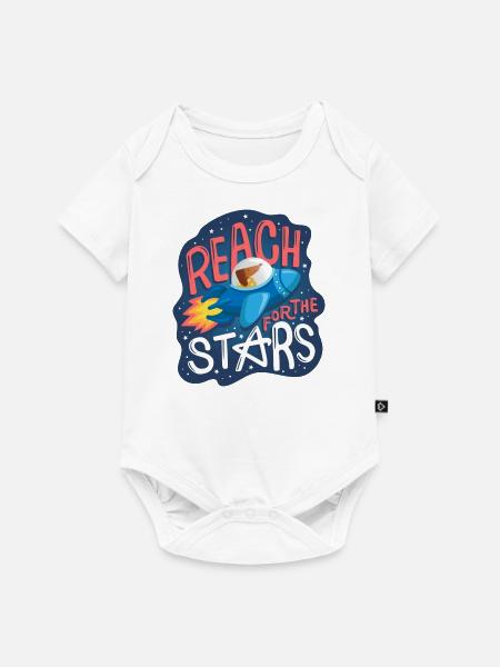 Reach for the Stars - Baby Premium Kurzarmbody - Weiß
