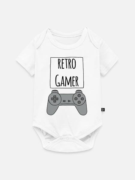 Gamer Retro PS - Baby Premium Kurzarmbody - Weiß