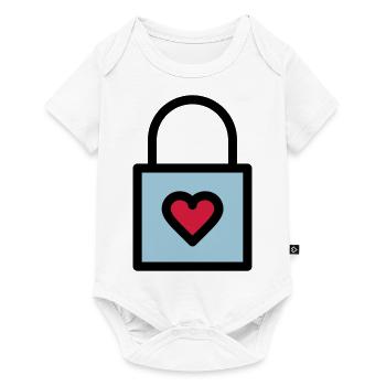 Padlock, love lock - Baby Premium short-sleeve bodysuit - white - Front