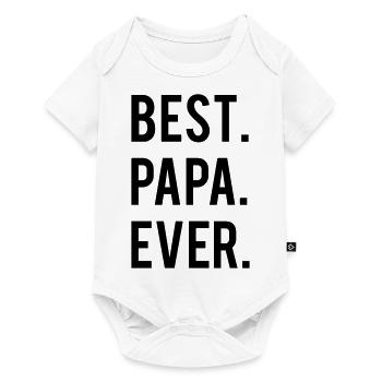 Best papa Ever - Baby Premium Kurzarmbody - Weiß - Vorne
