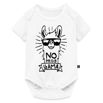 No ProbLlama - cool lama gift - Baby Premium short-sleeve bodysuit - white - Front