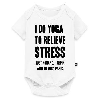 I do yoga - Baby Premium short-sleeve bodysuit - white - Front