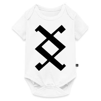 Wikinger Rune - Wo ein Wille ist ist auch ein Weg - Baby Premium Kurzarmbody - Weiß - Vorne