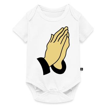 praying_hands_002 - Baby Premium Kurzarmbody - Weiß - Vorne