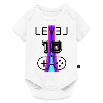 Level 10 Geburtstag Zukunft - Baby Premium Kurzarmbody - Weiß - Vorne