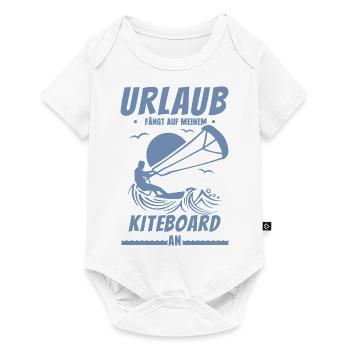 Urlaub fängt auf meinem Kiteboard an - Baby Premium Kurzarmbody - Weiß - Vorne
