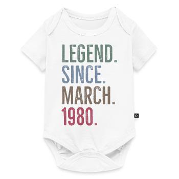 Légende depuis mars 1980 - Body à manches courtes Premium Bébé - blanc - Devant