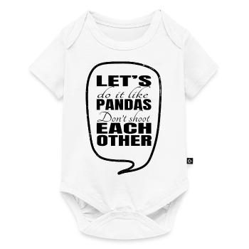 Déclaration anti-guerre présent symbole de paix citation cool - Body à manches courtes Premium Bébé - blanc - Devant