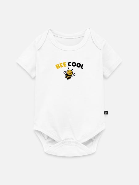 Bee cool - Baby Premium Kurzarmbody - Weiß