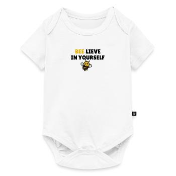 Bee-lieve in yourself - Baby Premium short-sleeve bodysuit - white - Front