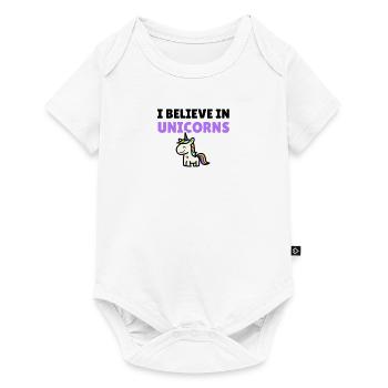 I believe in unicorns - Baby Premium short-sleeve bodysuit - white - Front