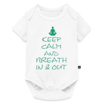 Yoga, Spruch für Yogis, Yogaübung, Namaste, Om - Baby Premium Kurzarmbody - Weiß - Vorne