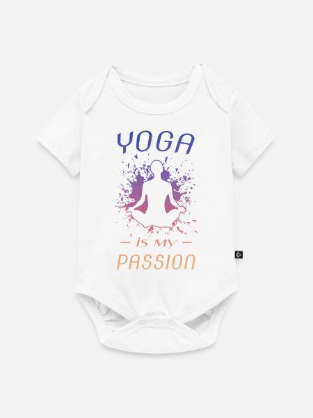 Yoga - Baby Premium Kurzarmbody - Weiß