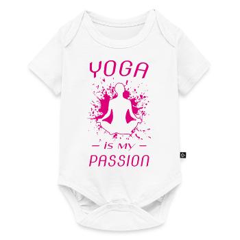 Yoga is my passion - Baby Premium Kurzarmbody - Weiß - Vorne