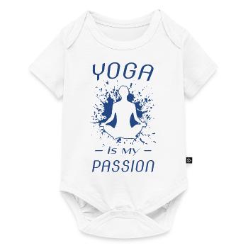 YOGA, Spruch für Yogis, Yoga Geschenk - Baby Premium Kurzarmbody - Weiß - Vorne
