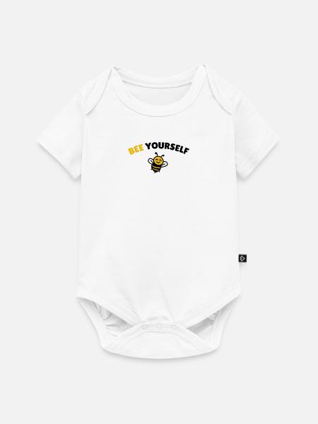 Bee yourself - Baby Premium Kurzarmbody - Weiß