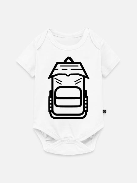 Rucksack - Baby Premium Kurzarmbody - Weiß