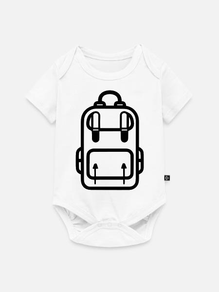 Rucksack - Baby Premium Kurzarmbody - Weiß