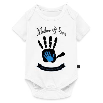mother and son best friends forever - Baby Premium Kurzarmbody - Weiß - Vorne